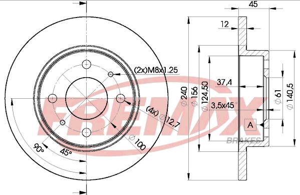 FREMAX BD-8120 - Тормозной диск avtokuzovplus.com.ua