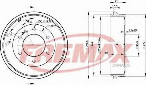 FREMAX BD-8312 - Тормозной барабан avtokuzovplus.com.ua