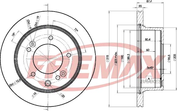 FREMAX BD-8411 - Тормозной диск avtokuzovplus.com.ua