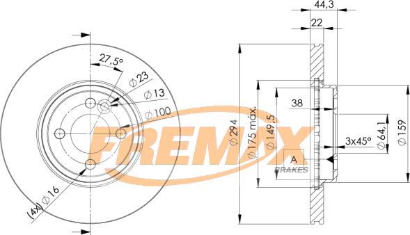 FREMAX BD-8570 - Тормозной диск avtokuzovplus.com.ua