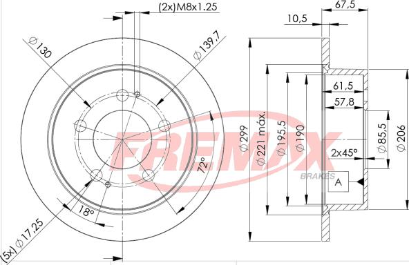 FREMAX BD-8680 - Тормозной диск autodnr.net