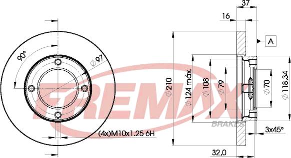 FREMAX BD-8702 - Гальмівний диск autocars.com.ua