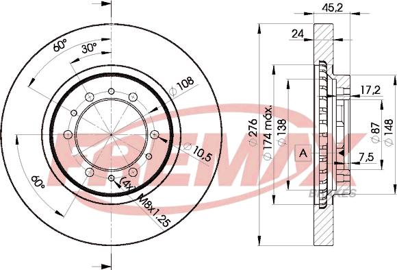 FREMAX BD-8716 - Тормозной диск avtokuzovplus.com.ua