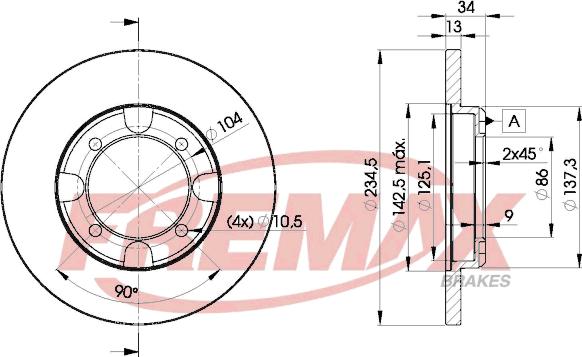 FREMAX BD-8737 - Тормозной диск autodnr.net