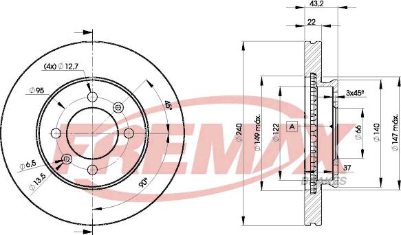 FREMAX BD-8970 - Гальмівний диск autocars.com.ua