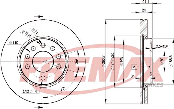 FREMAX BD-9047 - Гальмівний диск autocars.com.ua