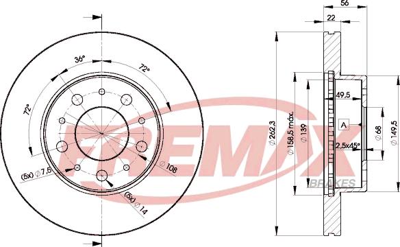 FREMAX BD-9063 - Гальмівний диск autocars.com.ua