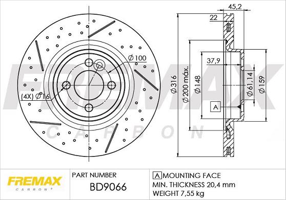 FREMAX BD-9066 - Гальмівний диск autocars.com.ua