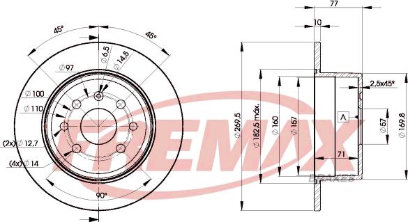 FREMAX BD-9102 - Тормозной диск avtokuzovplus.com.ua