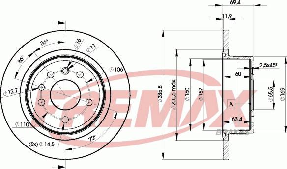 FREMAX BD-9211 - Гальмівний диск autocars.com.ua