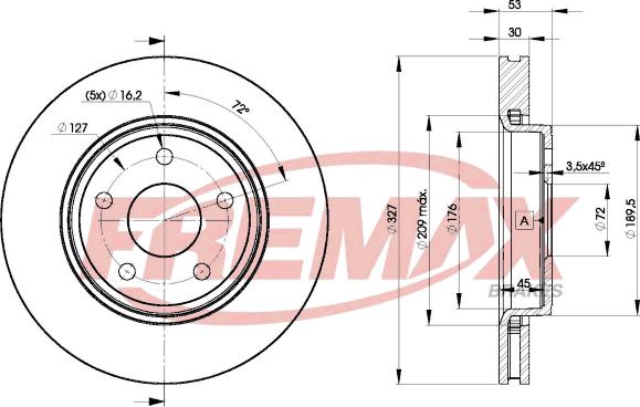 FREMAX BD-9269 - Гальмівний диск autocars.com.ua