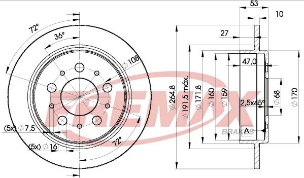 FREMAX BD-9290 - Тормозной диск avtokuzovplus.com.ua