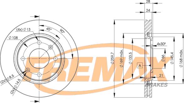 FREMAX BD-9406 - Гальмівний диск autocars.com.ua