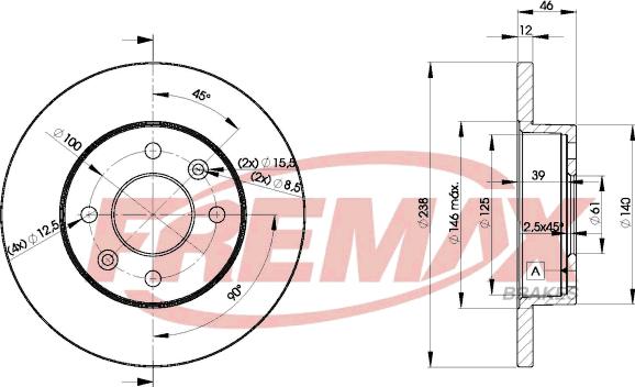 FREMAX BD-9850 - Тормозной диск avtokuzovplus.com.ua