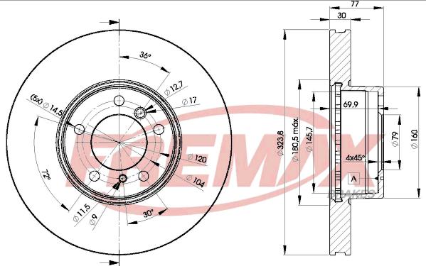 FREMAX BD-9895 - Тормозной диск avtokuzovplus.com.ua