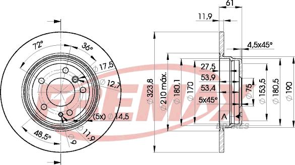 FREMAX BD-9900 - Тормозной диск avtokuzovplus.com.ua