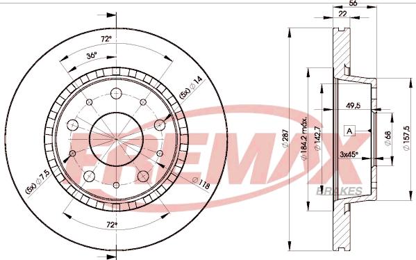 FREMAX BD-9908 - Тормозной диск avtokuzovplus.com.ua