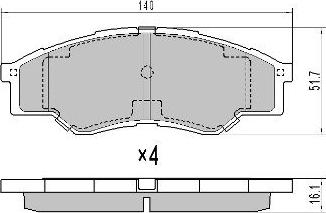 FREMAX FBP-0014 - Гальмівні колодки, дискові гальма autocars.com.ua