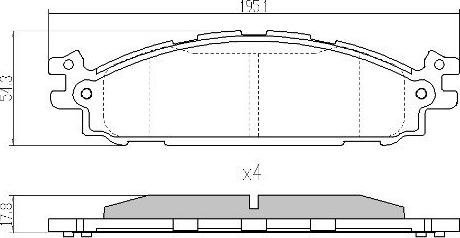 FORD EU2Z-2V001-D - Тормозные колодки, дисковые, комплект avtokuzovplus.com.ua