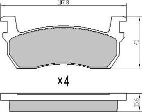 FREMAX FBP-0298 - Тормозные колодки, дисковые, комплект avtokuzovplus.com.ua