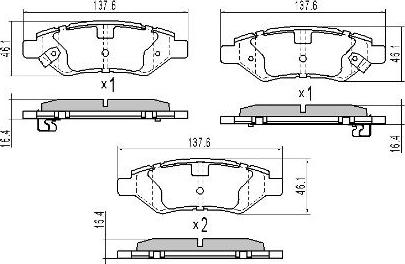 FREMAX FBP-0322 - Тормозные колодки, дисковые, комплект avtokuzovplus.com.ua