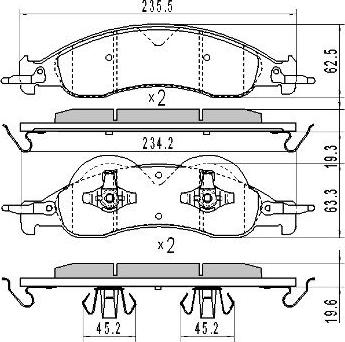 FREMAX FBP-0325 - Тормозные колодки, дисковые, комплект autodnr.net