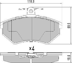 FREMAX FBP-0443 - Гальмівні колодки, дискові гальма autocars.com.ua