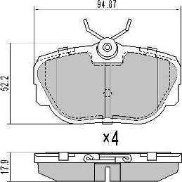 FREMAX FBP-0746 - Тормозные колодки, дисковые, комплект avtokuzovplus.com.ua