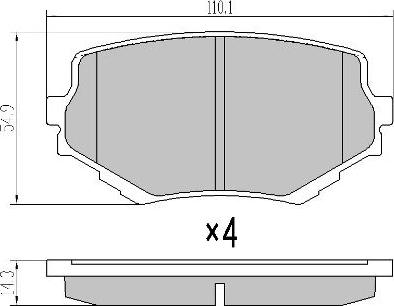 FREMAX FBP-1046 - Тормозные колодки, дисковые, комплект avtokuzovplus.com.ua