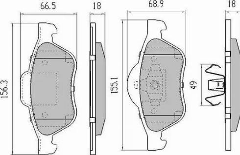 FREMAX FBP-1251-01 - Тормозные колодки, дисковые, комплект avtokuzovplus.com.ua