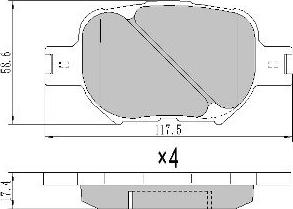 FREMAX FBP-1544 - Тормозные колодки, дисковые, комплект avtokuzovplus.com.ua