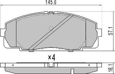 AISIN A1N249 - Гальмівні колодки, дискові гальма autocars.com.ua