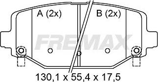 FREMAX FBP-1875 - Гальмівні колодки, дискові гальма autocars.com.ua