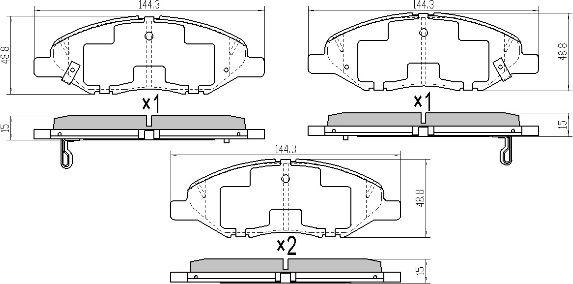 FREMAX FBP-1884 - Гальмівні колодки, дискові гальма autocars.com.ua