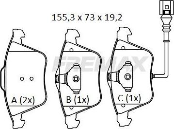 FREMAX FBP-1899 - Гальмівні колодки, дискові гальма autocars.com.ua