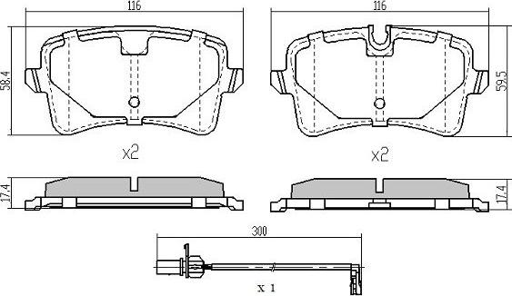 FREMAX FBP-1940 - Тормозные колодки, дисковые, комплект avtokuzovplus.com.ua