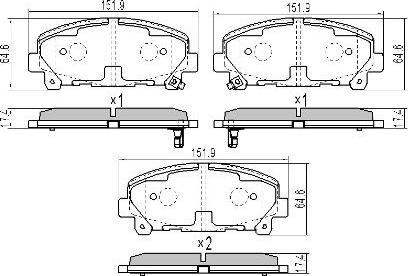 FREMAX FBP-1962 - Гальмівні колодки, дискові гальма autocars.com.ua