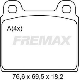 FREMAX FBP-2002 - Тормозные колодки, дисковые, комплект autodnr.net