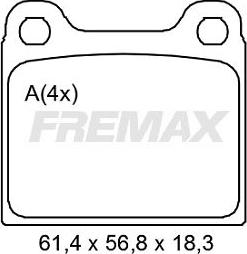 FREMAX FBP-2006 - Тормозные колодки, дисковые, комплект autodnr.net