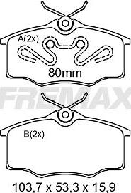 FREMAX FBP-2011 - Гальмівні колодки, дискові гальма autocars.com.ua