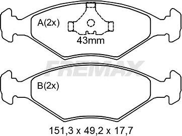 FREMAX FBP-2066 - Гальмівні колодки, дискові гальма autocars.com.ua