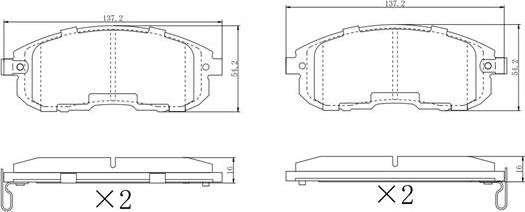 FREMAX FBP-2132 - Тормозные колодки, дисковые, комплект avtokuzovplus.com.ua