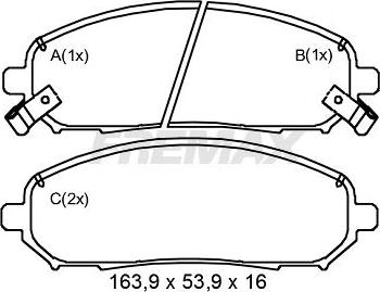 FREMAX FBP-2134 - Гальмівні колодки, дискові гальма autocars.com.ua