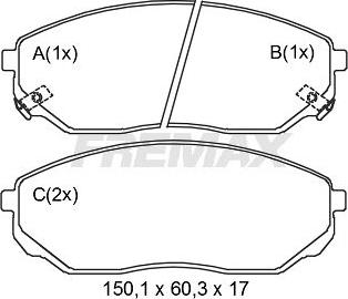 FREMAX FBP-2197 - Тормозные колодки, дисковые, комплект avtokuzovplus.com.ua
