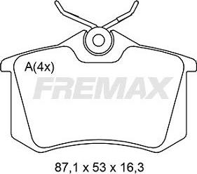 FREMAX FBP-2597 - Тормозные колодки, дисковые, комплект autodnr.net