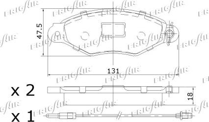 Frigair PD03.506 - Гальмівні колодки, дискові гальма autocars.com.ua