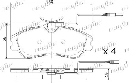 Frigair PD03.507 - Тормозные колодки, дисковые, комплект avtokuzovplus.com.ua