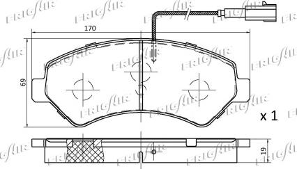 Frigair PD04.503 - Гальмівні колодки, дискові гальма autocars.com.ua