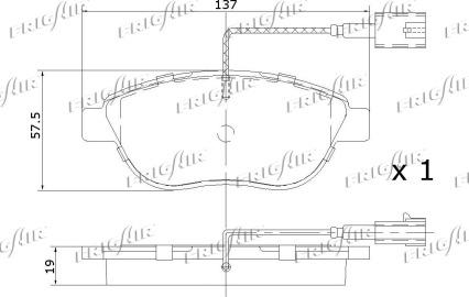 Frigair PD04.509 - Тормозные колодки, дисковые, комплект avtokuzovplus.com.ua