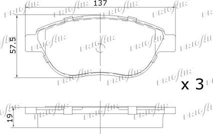 Frigair PD04.509 - Тормозные колодки, дисковые, комплект avtokuzovplus.com.ua